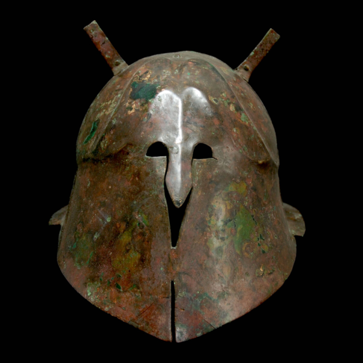 Italo-Corinthian Bronze Helmet of Type B with Incised Decoration ...